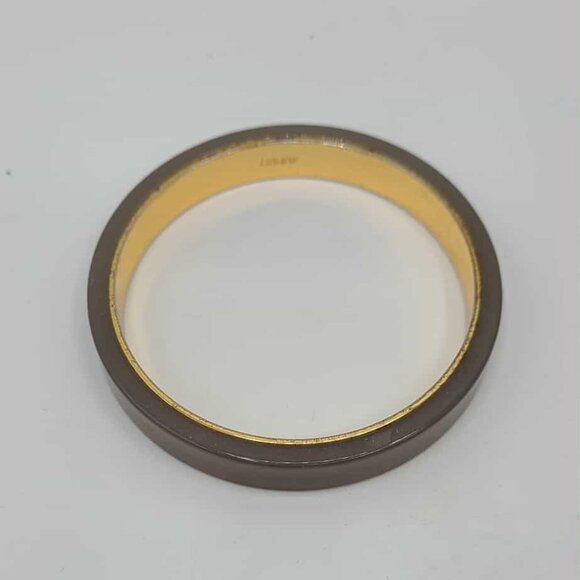 J Crew Taupe Resin Gold Tone Bangle Bracelet - Picture 7 of 8